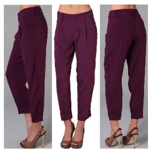 Alice and Olivia Plum Ankle Pants size 8